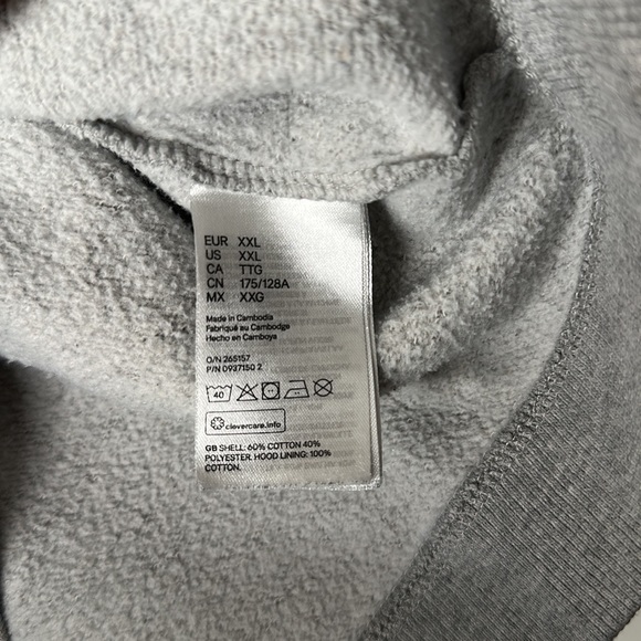 H&M Coca Cola Hoodie Sweatshirt Womens Size XXL Gray Adjustable Hood - Picture 5 of 7